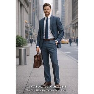 Levi's Action Slacks High Rise Tailored Dress Pants Men 32x30 Heritage Preppy 90